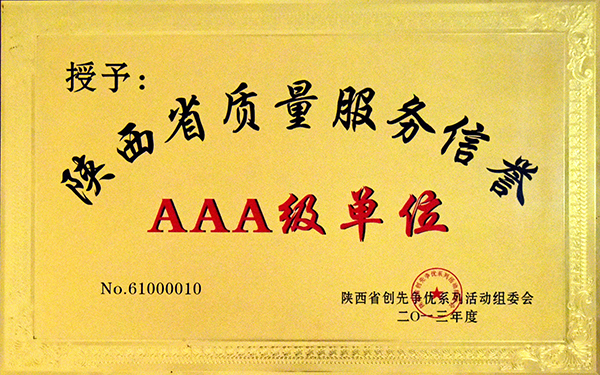 2013年度陕西省质量服务信誉AAA级单位.jpg